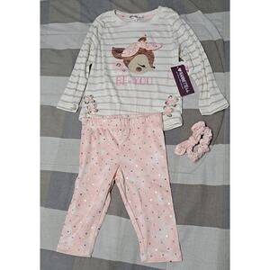 Nannete Stripe‎ Printed Long Sleeve Shirt And Leggins Set Girls 2T